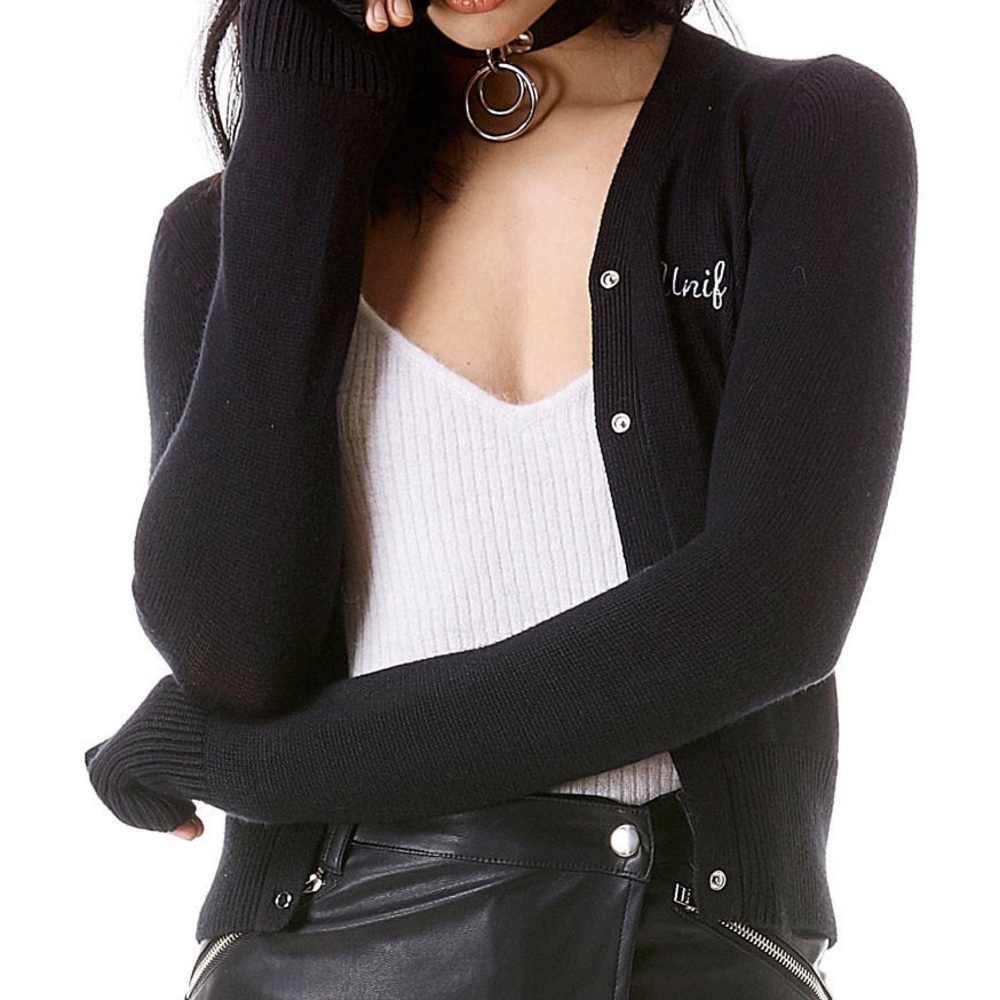 UNIF Black Bev Cardigan